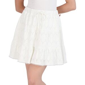 NWT BCBGeneration Womens A Line Eyelet Drawstring Tiered mini skirt Sz M